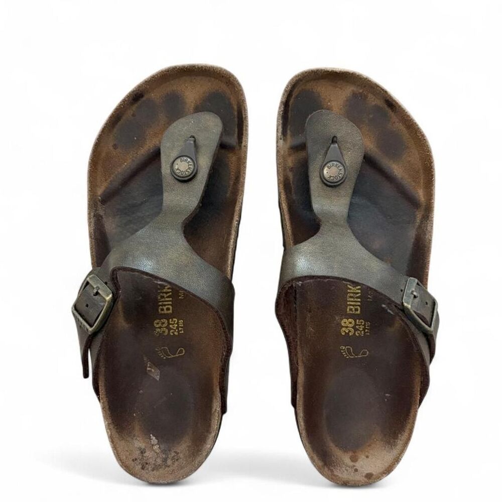 Birkenstock Women's Brown and Grey Sandals